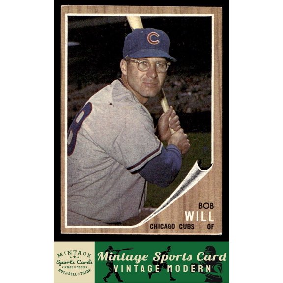 1962 Topps #47 Bob Will Chicago Cubs Baseball Card