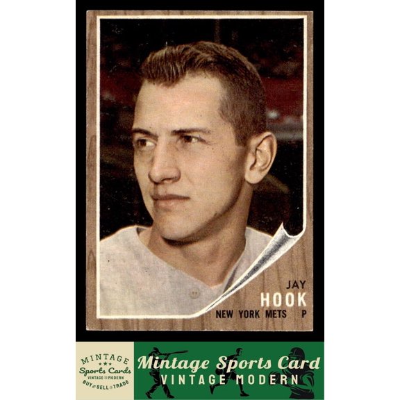1962 Topps Jay Hook #94 New York Mets Baseball Card