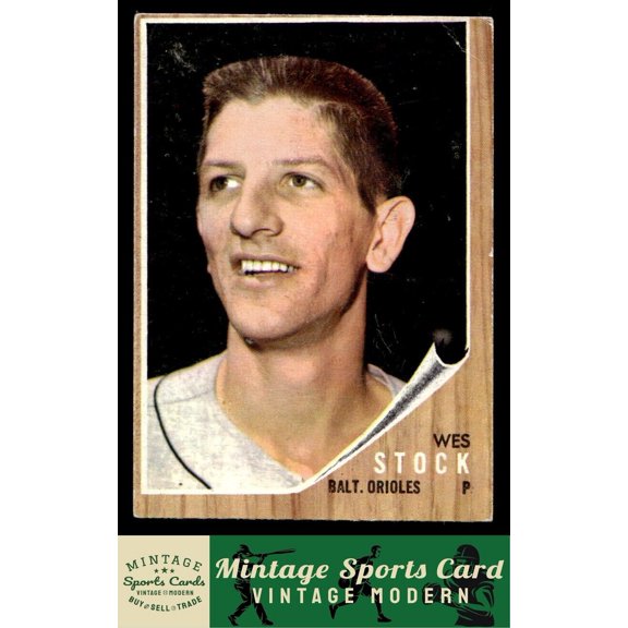 1962 Topps Wes Stock Baltimore Orioles #442 MLB Baseball Trading Card