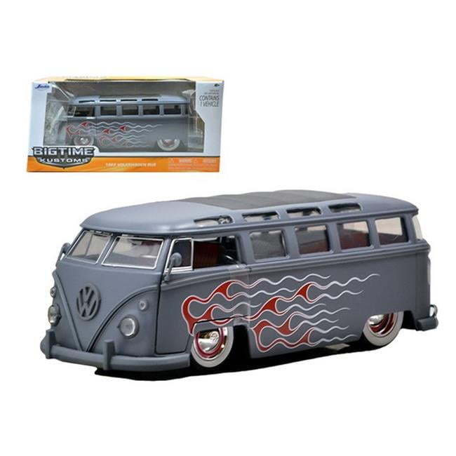 1962 Volkswagen Bus Grey With Flames & Baby Moon W - Walmart.com