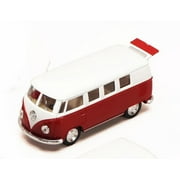 1962 Volkswagen Classic Bus, Ruby - Kinsmart 5060D - 1/32 scale Diecast Model Toy Car Brand New, but NOT IN BOX