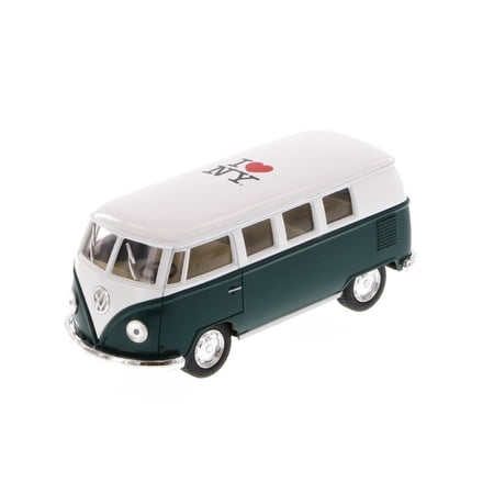 1962 Volkswagen Classic Bus, Teal - Kinsmart 5060W-ILNY - 1/32 Scale Diecast Model Toy Car