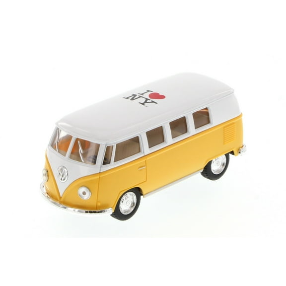 1962 Volkswagen Classic Bus, Yellow - Kinsmart 5060W-ILNY - 1/32 Scale Diecast Model Toy Car
