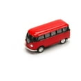thumbnail image 2 of Kinsmart 1:32 Diecast 1962 Volkswagen Bus – Classical MAROON With Love & Peace Decal 2 of 2