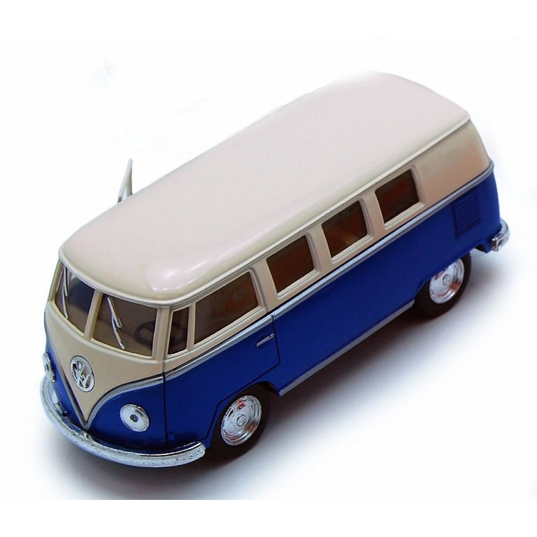 1962 Volkswagen Classical Bus, Blue - Kinsmart 5377D - 1/32 scale