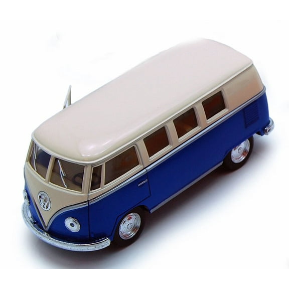 1962 Volkswagen Classical Bus, Blue - Kinsmart 5377D - 1/32 scale Diecast Model Toy Car (Brand New, but NOT IN BOX)