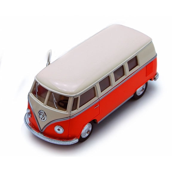 1962 Volkswagen Classical Bus, Orange - Kinsmart 5377D - 1/32 scale Diecast Model Toy Car (Brand New, but NOT IN BOX)