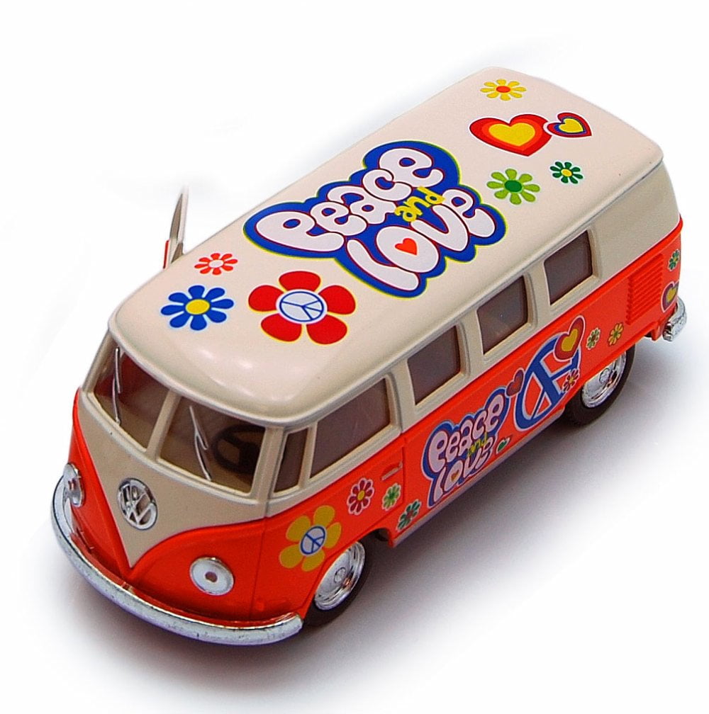 1962 Volkswagen Classical Bus, Orange - Kinsmart 5377DF - 1/32