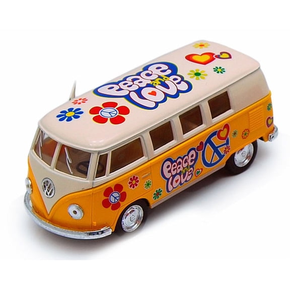 1962 Volkswagen Classical Bus, Yellow - Kinsmart 5377DF - 1/32 scale Diecast Model Toy Car (Brand New, but NOT IN BOX)