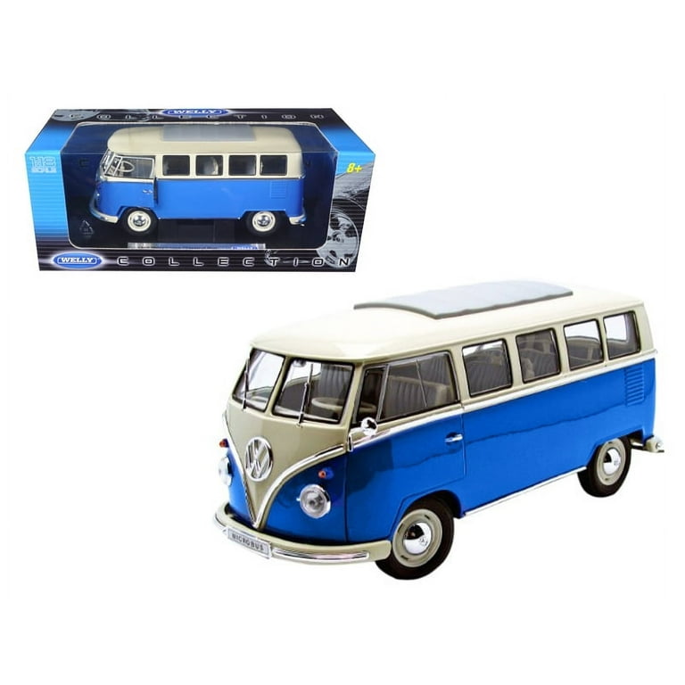 Welly 12531bl 1962 Volkswagen Microbus Blue 1-18 Diecast Car