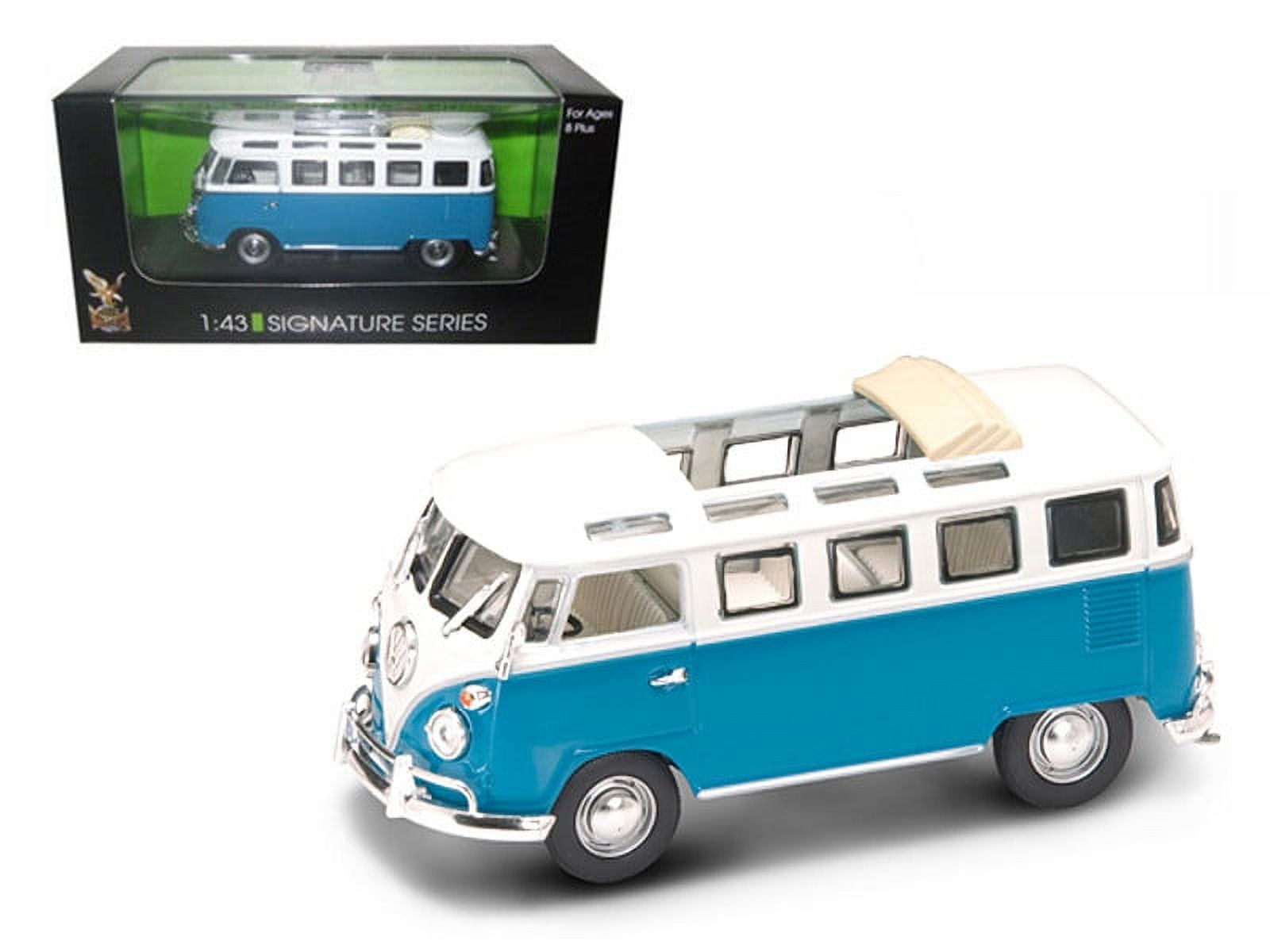 Road Signature 1962 Volkswagen Microbus Van, Open Roof, Blue/White