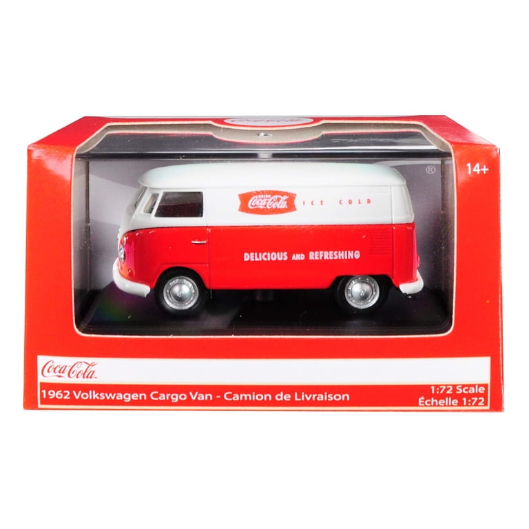 1962 Volkswagen Transporter Cargo Van Coca-Cola Red and White 1/72