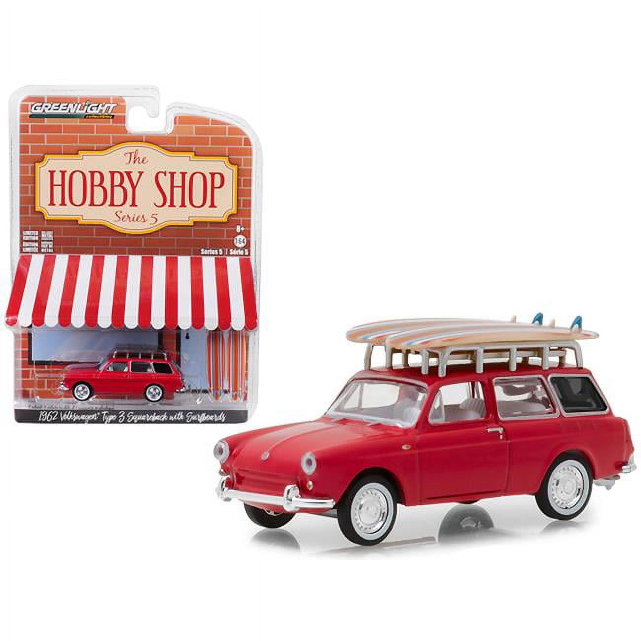 1962 Volkswagen Type 3 Squareback with Roof Rack and Surfboards