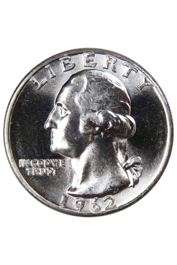 1962 Washington Quarter BU Uncirculated Mint State 90% Silver 25c US Coin