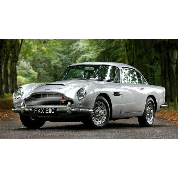 1963 Aston Martin DB5 UK - 12x18 Inch Laminated Poster - Stunning Detail and Bold Colors