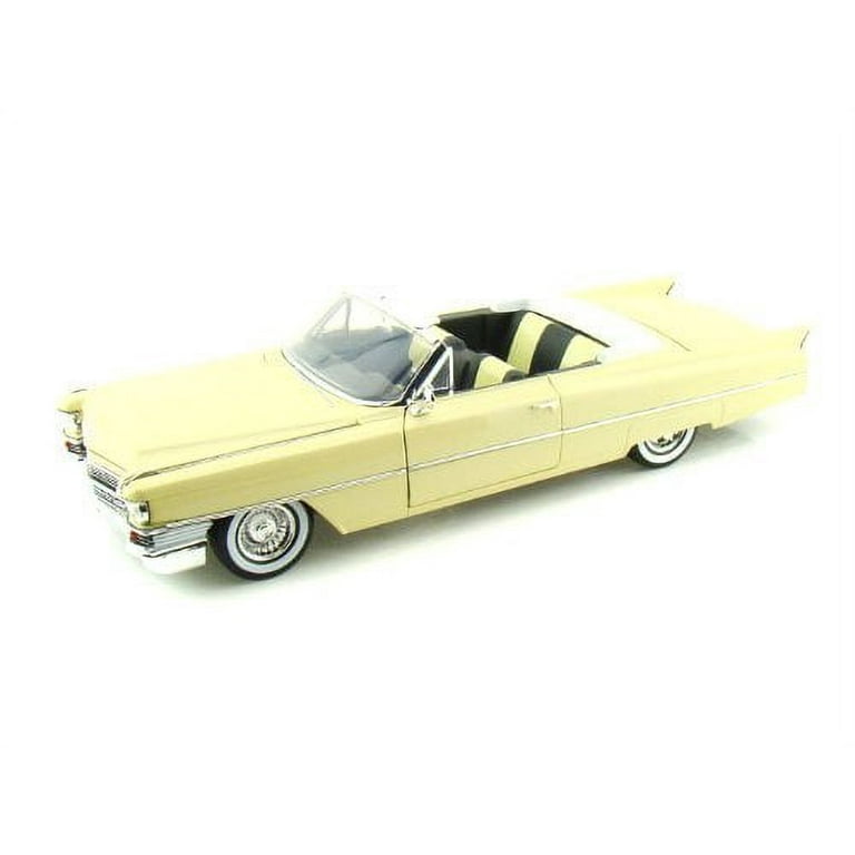 1963 Cadillac Series 62 Convertible Yellow 1/18 by Jada