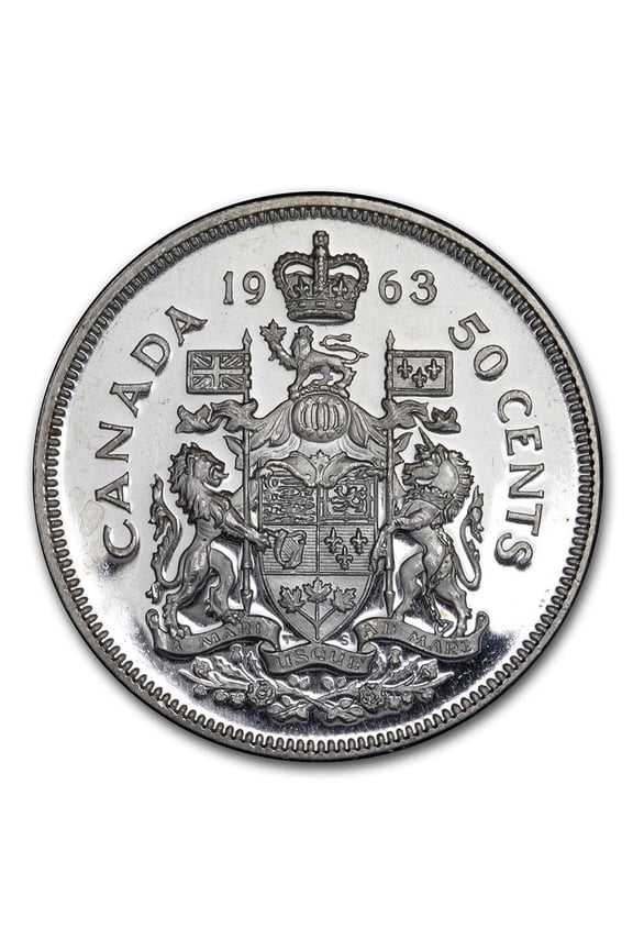 1963 Canada Silver 50 Cents Elizabeth II BU/Prooflike
