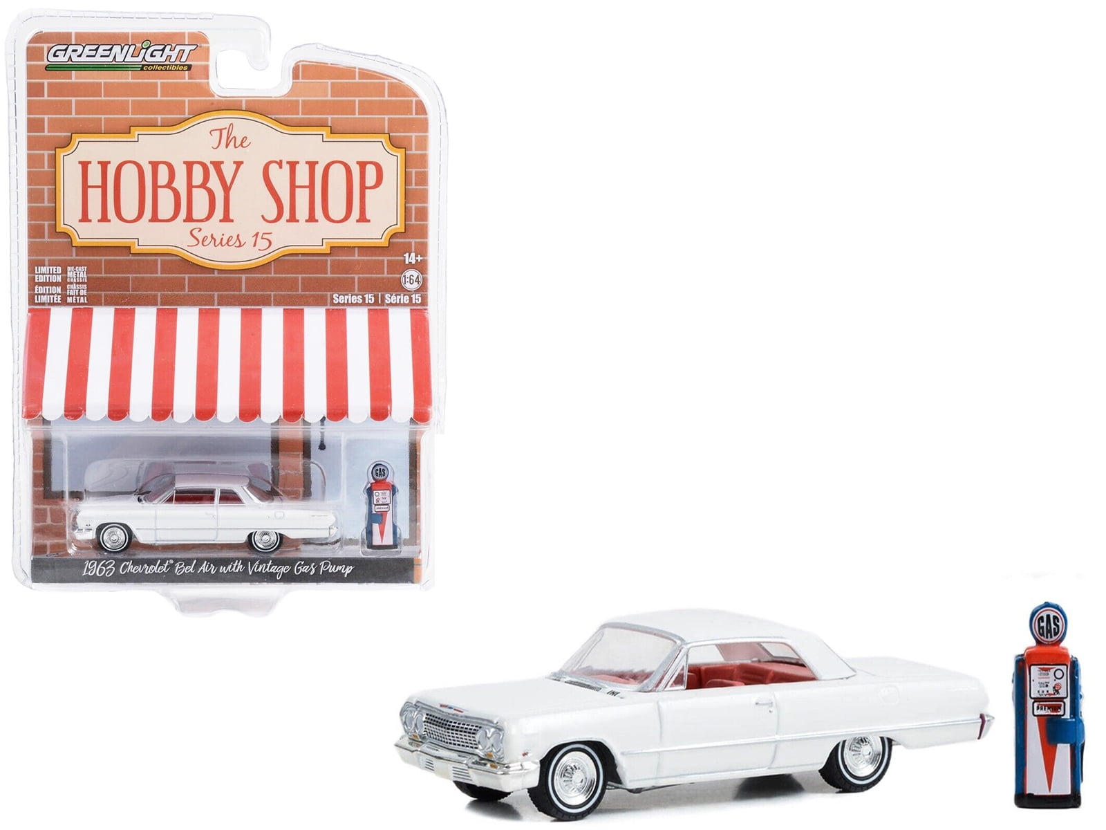 Greenlight 1963 Chevrolet Bel Air, White with Orange