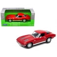 thumbnail image 1 of 1963 Chevrolet Corvette Red 1/24-1/27 Diecast Model Car by Welly, 1 of 1