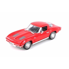 1963 Chevy Corvette Hard Top, Red - Welly 24073WR - 1/24 scale Diecast Model Toy Car