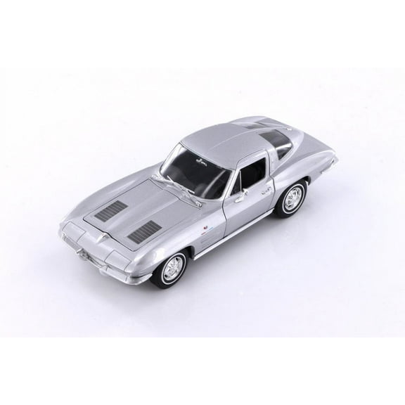 1963 Chevy Corvette Hard Top, Silver - Welly 24073/4D - 1/24 scale Diecast Model Toy Car (Brand New but NO BOX)