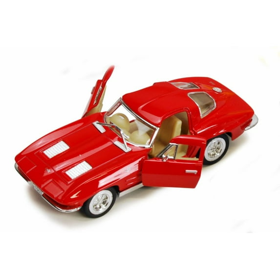 1963 Chevy Corvette Stingray, Red - Kinsmart 5358D - 1/36 scale Diecast Model Toy Car (Brand New, but NOT IN BOX)