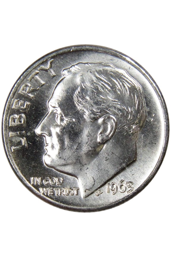 1963 D Roosevelt Dime BU Uncirculated Mint State 90% Silver 10c US Coin