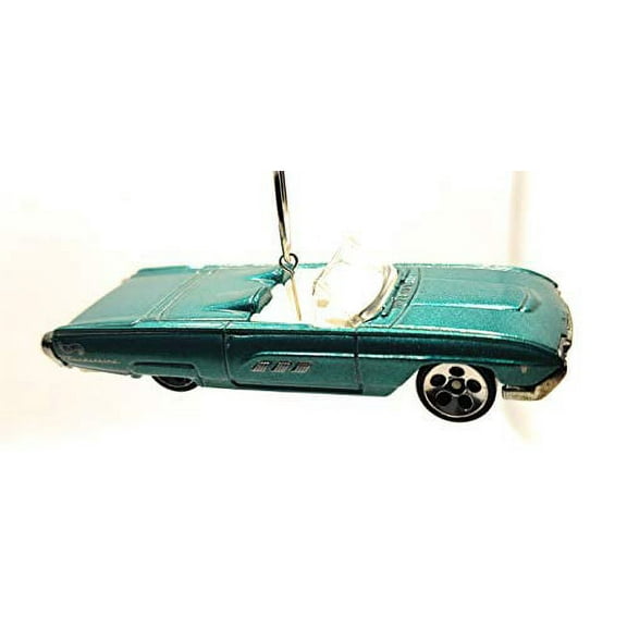 1963 Ford T-Bird Thunderbird Convertible Christmas Ornament 1:64 Teal