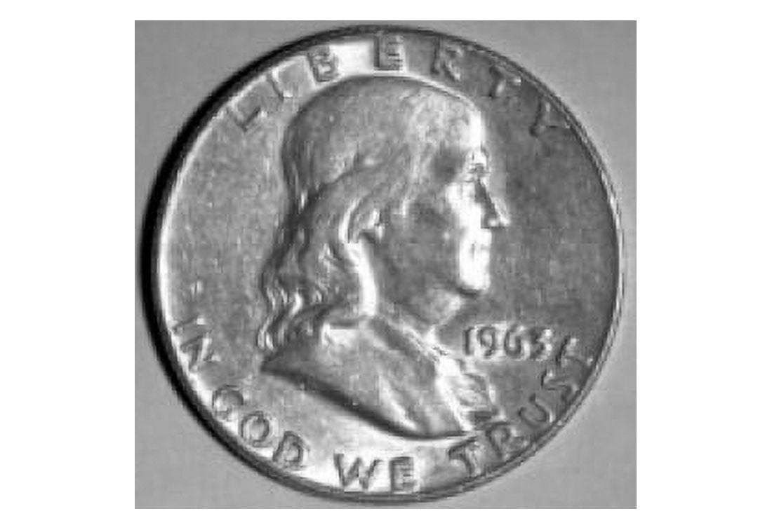 1963 Franklin 50 cent piece studio shot Canvas Art - (24 x 36)
