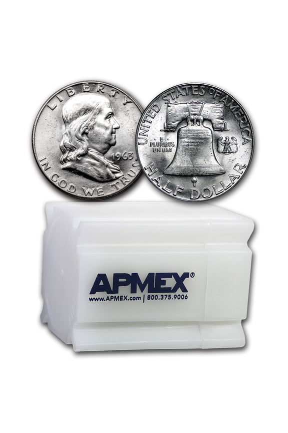 1963 Franklin Half Dollar 20-Coin Roll BU