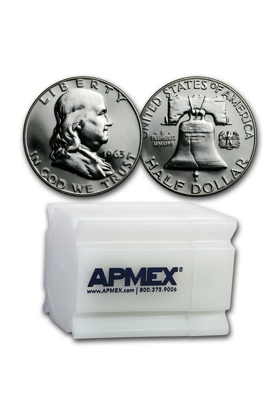 1963 Proof Franklin Half Dollar 20-Coin Roll