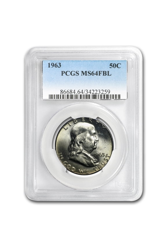 1963 Franklin Half Dollar MS-64 PCGS (FBL)