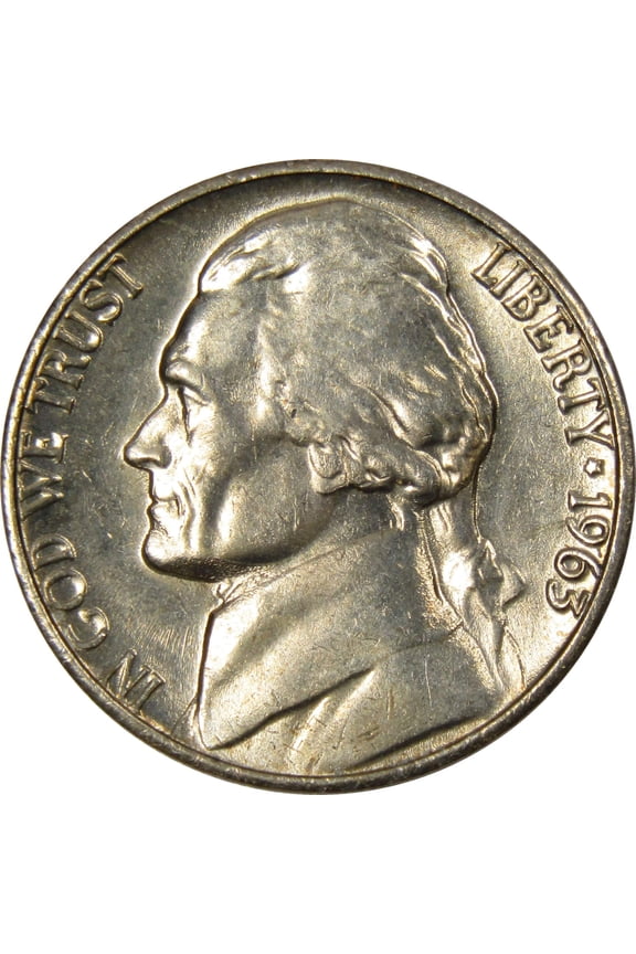 1963 Jefferson Nickel 5 Cent Piece BU Uncirculated Mint State 5c US Coin