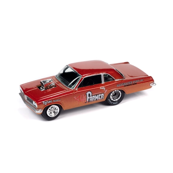 1963 Pontiac Tempest Funny Farmer, Orange & Gold - Johnny Lightning JLCG032/48A - 1/64 Scale Car