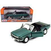1964 1/2 Ford Mustang Convertible Green Metallic 1/24 Diecast Model Car by Motormax