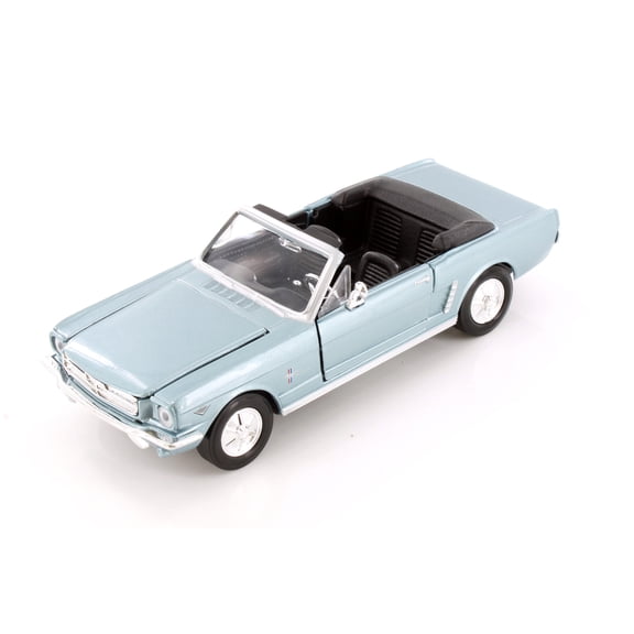 1964 1/2 Ford Mustang Convertible, Light Blue - Showcasts 77212D - 1/24 Scale Diecast Model Car