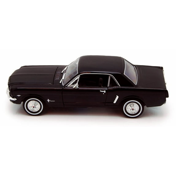 1964 1/2 Ford Mustang Coupe, Black - Welly 22451WBK - 1/24 scale diecast model car