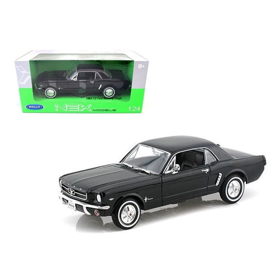 1964 1/2 Ford Mustang Coupe Hard Top Black 1/24-1/27 Diecast Model Car by Welly