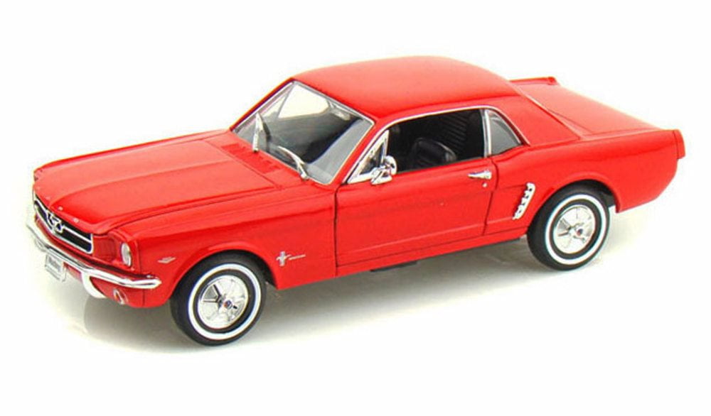 1964 1/2 Ford Mustang Coupe, Red - Welly 22451- 1/24 Scale Diecast Model Toy Car (Brand New, but NOT IN BOX)