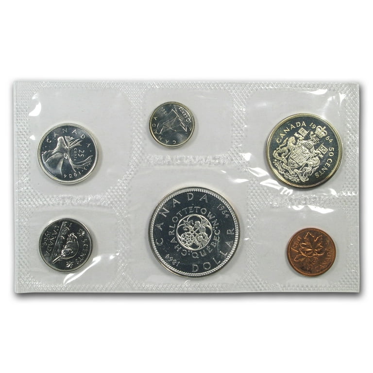 1964 Canada 6-Coin Silver Prooflike Set (1.11 ASW) - Walmart.com