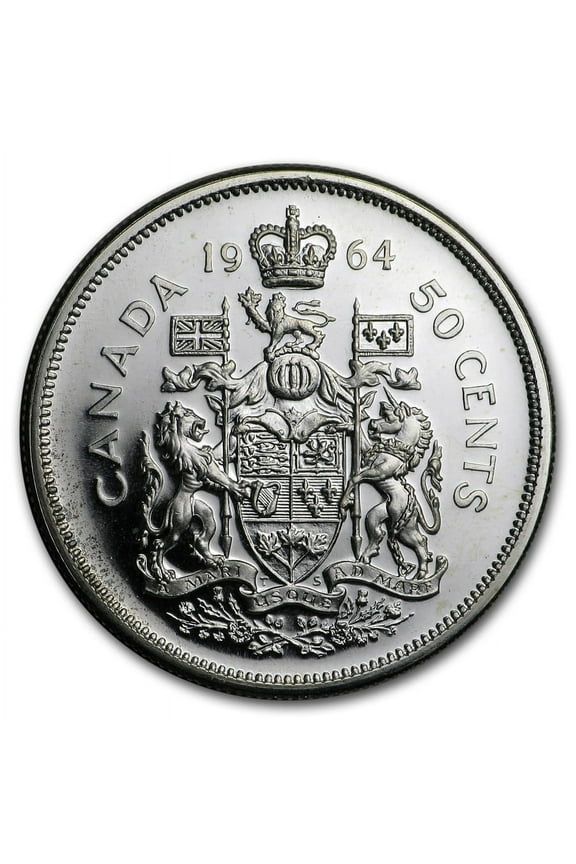 1964 Canada Silver 50 Cents Elizabeth II BU/Prooflike