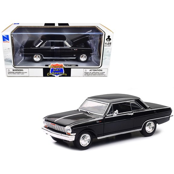 1964 Chevrolet Nova SS Black "Muscle Car Collection" 1/25 Diecast Model by New Ray