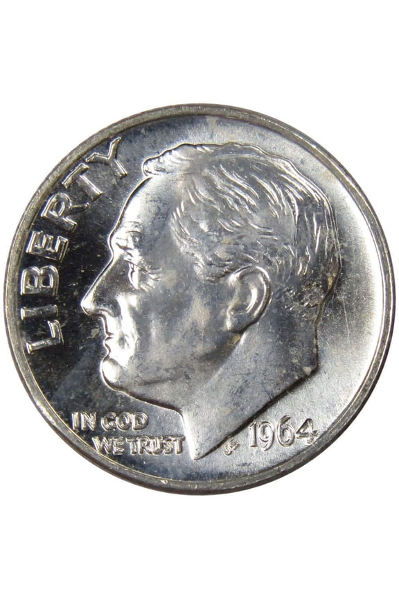 1964 D Roosevelt Dime BU Uncirculated Mint State 90% Silver 10c US Coin