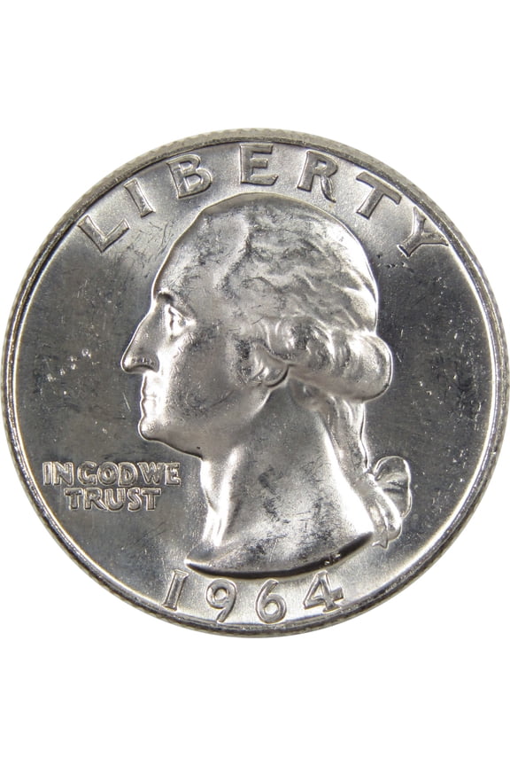 1964 D Washington Quarter BU Uncirculated 90% Silver 25c Coin