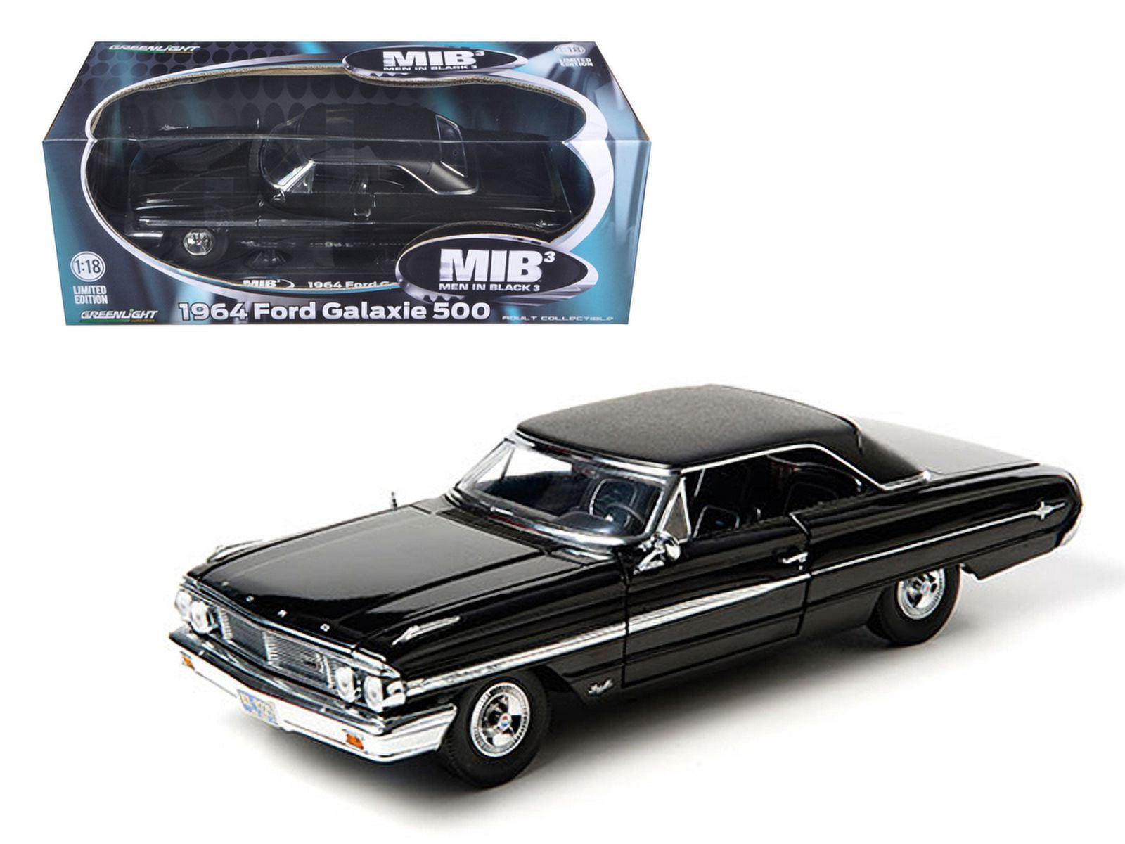 1964 Ford Galaxie 500 Black From MIB \Men In Black - Walmart.com