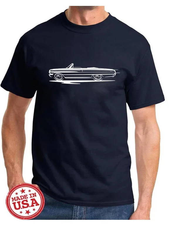 1964 Ford Galaxie Convertible Redline Design Tshirt NEW FREE SHIP