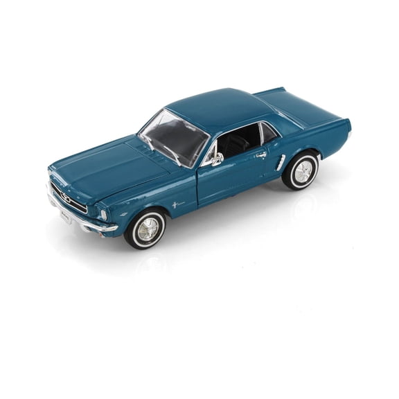 1964 Ford Mustang Coupe (1964.5), Metallic Turquoise Blue - Welly 22451/4D - 1/24 Scale Diecast Model Toy Car (Brand New but NO BOX)