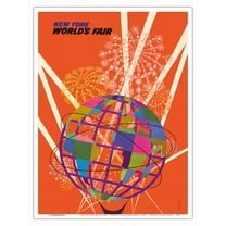 1964 New York World’s Fair - The Unisphere Globe - Vintage Travel Poster by David Klein c.1964 - Master Art Print (Unframed) 9in x 12in