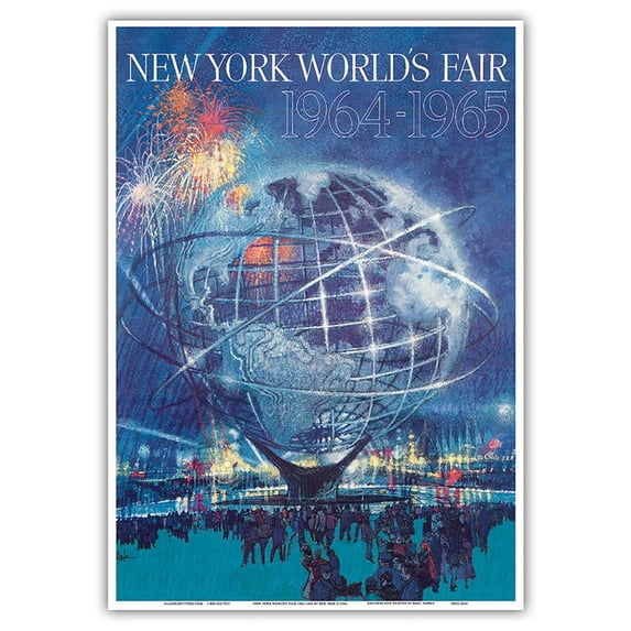 1964 New York World’s Fair - Unisphere Globe - Vintage Travel Poster by ...