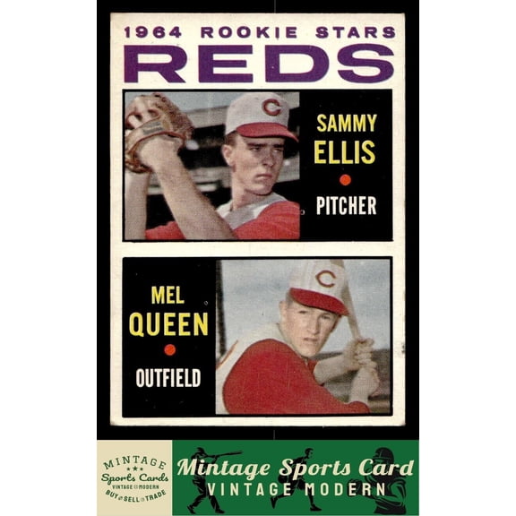 1964 Topps 1964 Reds Rookie Stars - Sammy Ellis / Mel Queen RS, RC #33